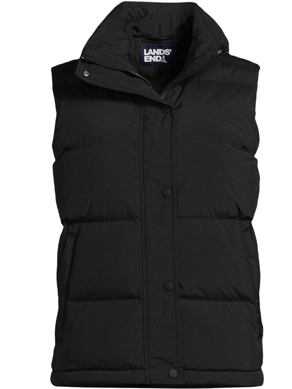 NWT LANDS’ END Women’s Max 600 Down Puffer Vest in Black - Size M 10-12 - Picture 4 of 8